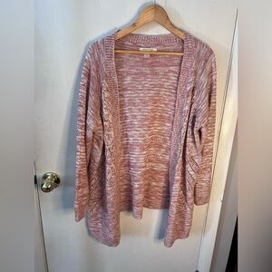 Canyon River Blues Cardigan Sweater Pink and White Heathered XL